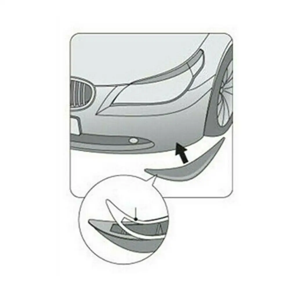 2 шт. универсальный передний разветвитель диффузор губа на задний бампер ласты