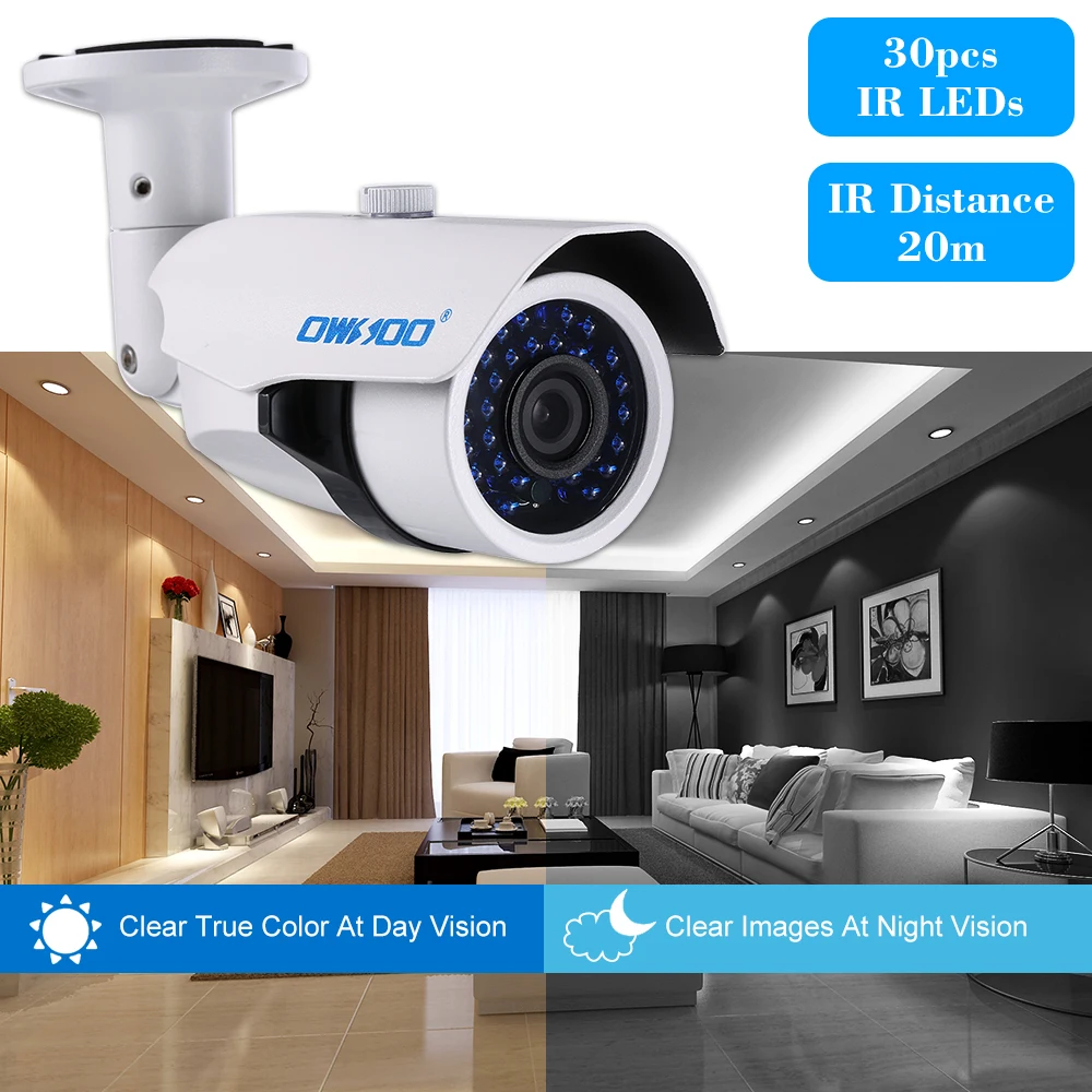 OWSOO 4 шт 1080P комплект камеры AHD 2000TVL камера видеонаблюдения системы безопасности