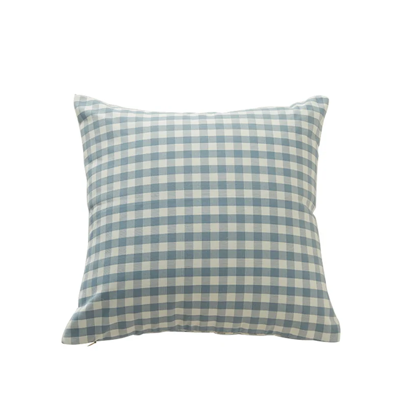 cushion cover8 45x45 Простые Декоративные Чехлы для подушек в домашнем стиле 30*50*45*45 в клетку без внутренней голубой клетчатой квадратной подушки для дивана для домашнего использования X106 - Цвет: cushion cover8 45x45