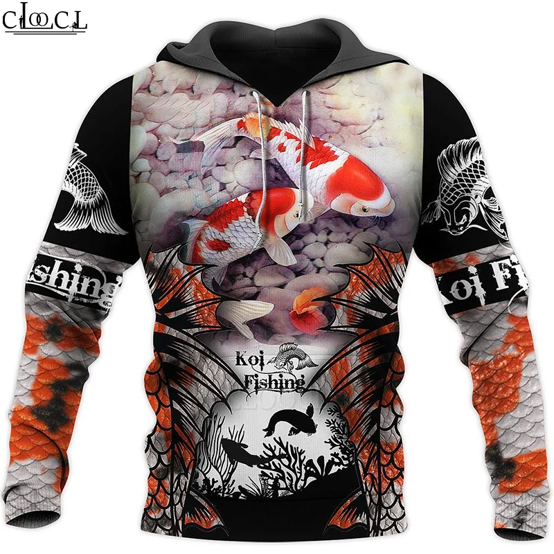 

HX Newest Popular Koi Fishing 3D Print Men Women Hoodies Sweatshirt Harajuku Fashion Autumn Casual Tracksuit Drop Shipping