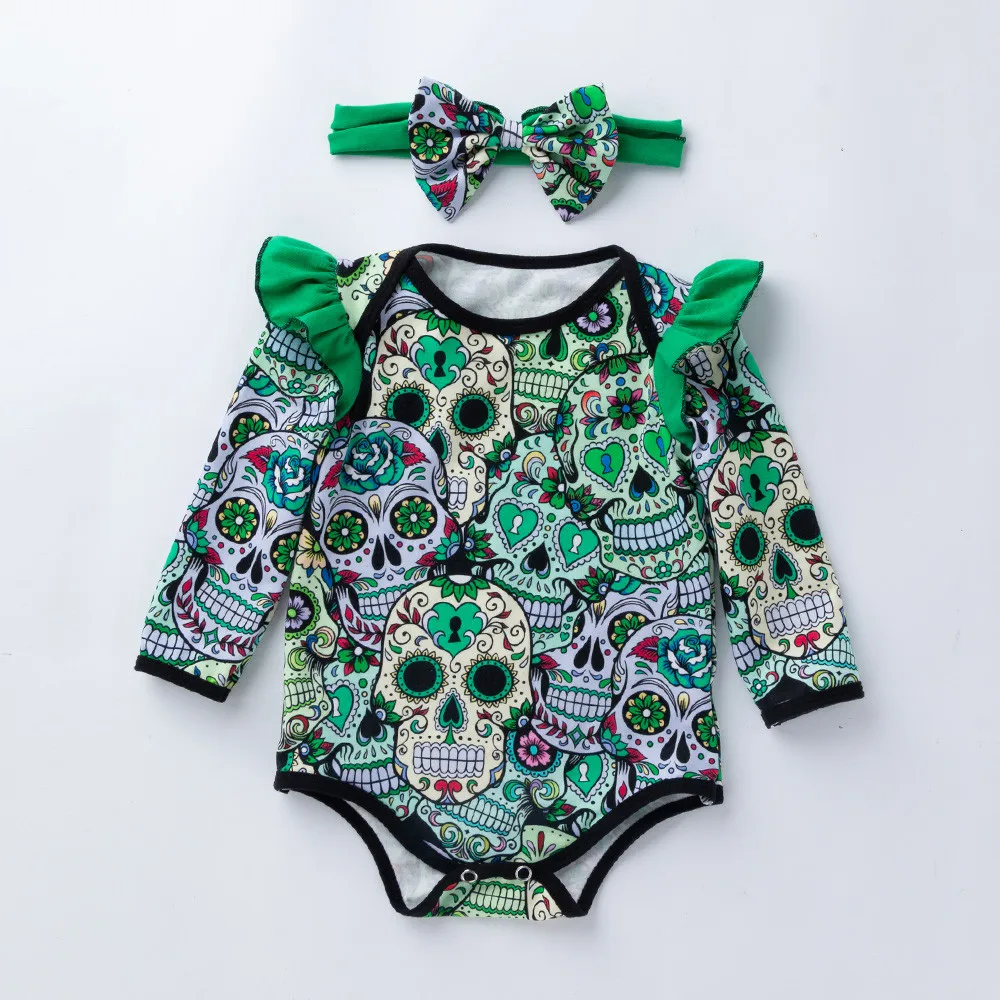 Костюм на Хэллоуин для девочек 2019 Детский комбинезон с длинным рукавом маленьких