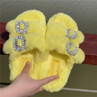 womens summer leisure fluffy high imitation mink fur slippers non slip synthetic fur slippers fur sandals