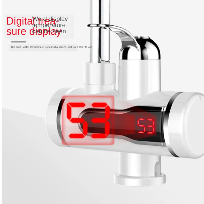 

Instant Tankless Electric Hot Water Heater Faucet Kitchen Instant Heating Tap Water Heater with LED EU Plug