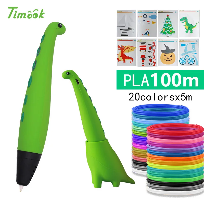 Фото myriwell 3d pen зд ручка с 200-миллиметровой нитью ABS и свободной пластиковой пластиковой ручкой 3-мерная ручка Смарт-подарок для детей на день рожде... №1
