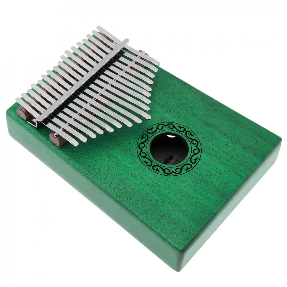 

SLADE 17 Key Green/Gray Kalimba Single Board Mahogany Thumb Piano Mbira Mini Keyboard Instrument with Complete Accessories