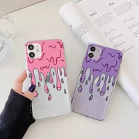 summer melting ice cream phone case for iphone x xr xs max 12 11 13 pro max 7 8 plus se 2020 luxury cartoon sort clear covers