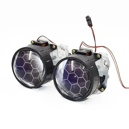 8.1 Honeycomb RONAN 2,5 ''Ver8. 1 с синим покрытием би ксенон HID мини-проектор объектив H1 Автомобильная фара H4 H7 базовое переходное кольцо автомобильный Стайлинг модификация - Цвет: 8.1 Honeycomb