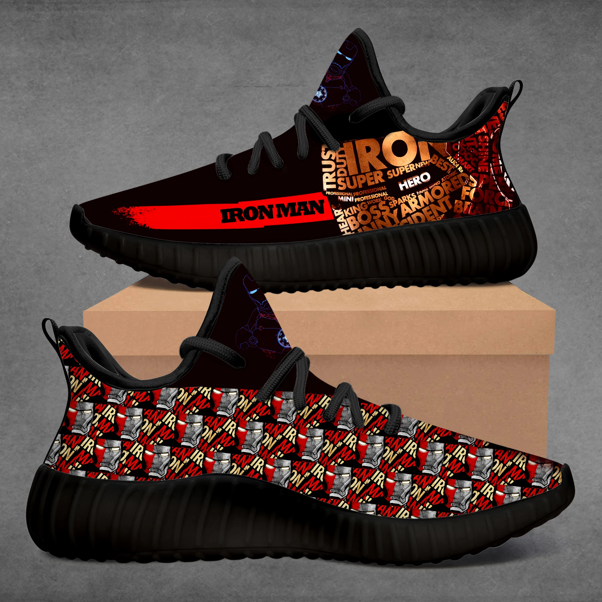 

Custom Diy IRONMAN Men Women Ladies Sports Sneakers Running Shoes