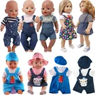 Одежда для кукол комбинезон юбкабрюки энергичный милый стиль для 18 дюймовых американских кукол девочек и новорожденных аксессуары 43 см, наше поколение
