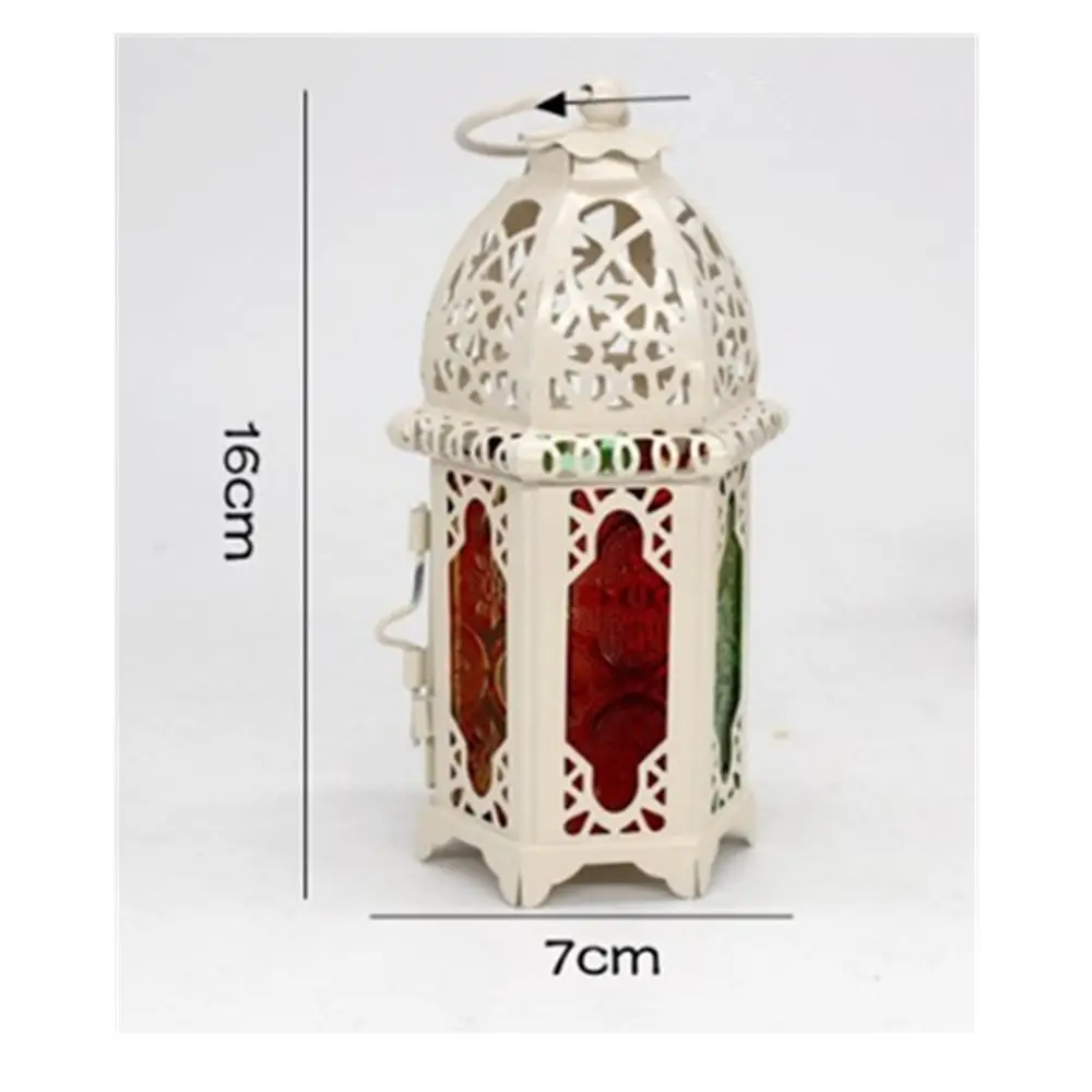 New Vintage Moroccan Style Windproof Lantern Candle Holders Wedding Home Decor Hollow Candlestick Candle Holder