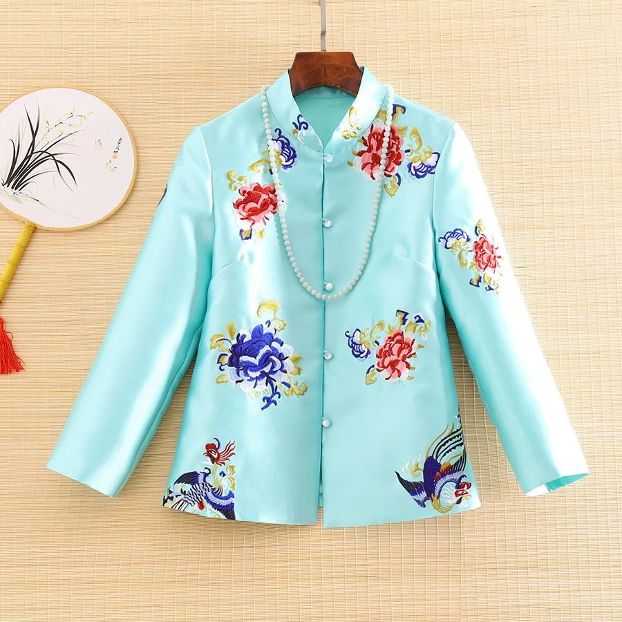 Высококачественная Осенняя Женская куртка топ в китайском стиле элегантное