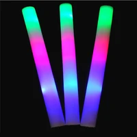 10pcslot multi color foam led light sticks colorful flashing led strobe stick glow sticks for party concert event 48cm long