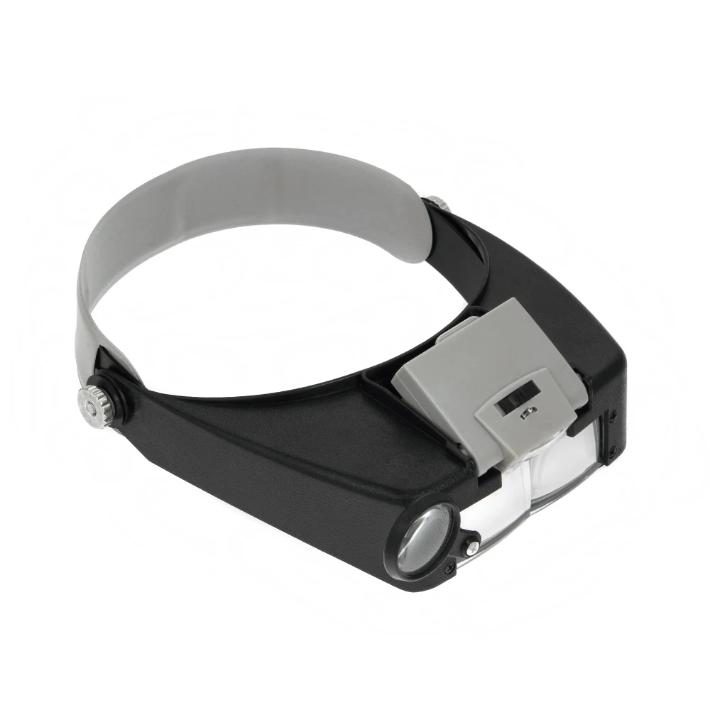 Головной светильник увеличительное стекло лупа для ювелиров со светодиодными