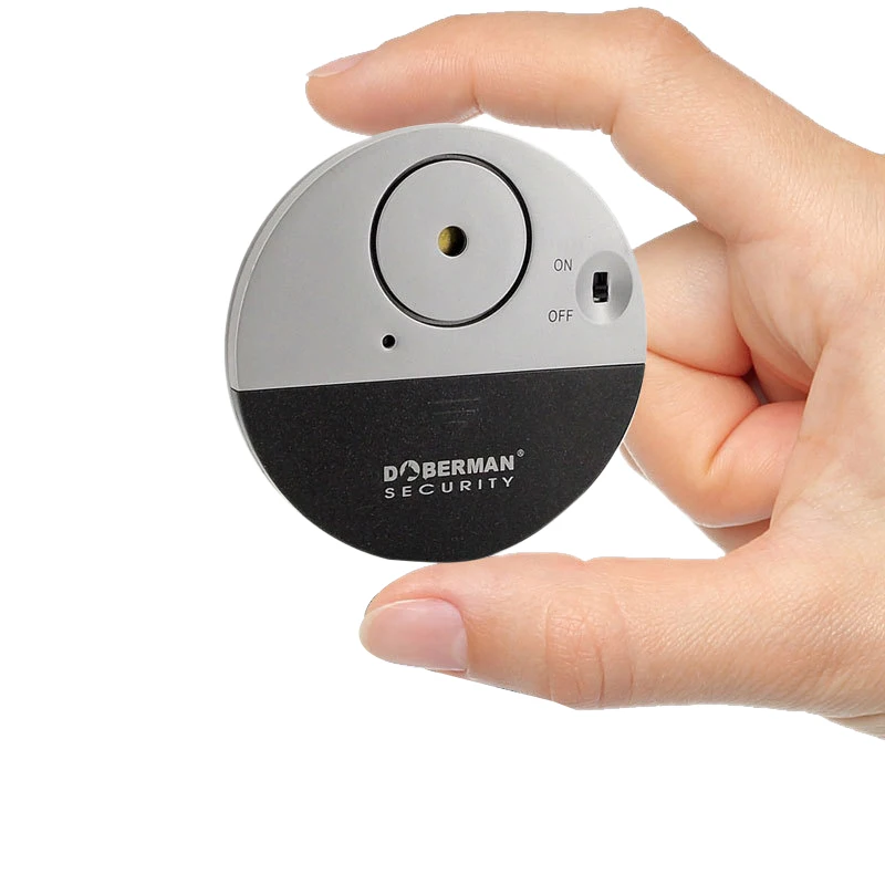 

DOBERMAN SECURITY 100DB Wireless Electronic Vibration Detector Cabinet Door Window Vibration Sensor Alert Security Alarm Detecto