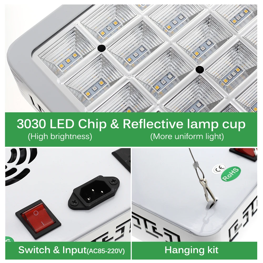 Светодиодный ная лампа полного спектра для выращивания растений светильник с