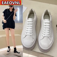 small white shoe female 2021 spring and autumn board shoe female heighten thick bottom new tide shoe recreational leather shoes