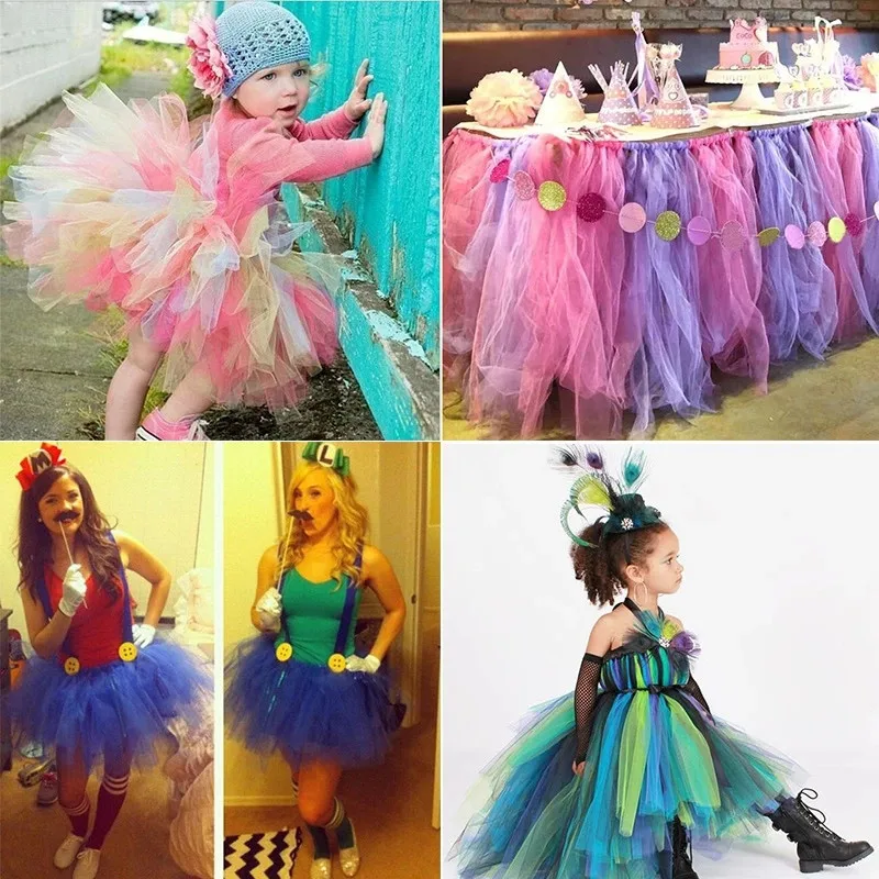 

15cm 100Yards Tulle Roll Fabric Spool Tutu skirt Wedding Decoration Organza Laser DIY Crafts Birthday Party Supplies Baby Shower