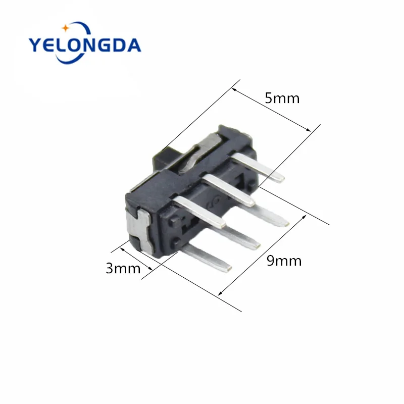 

10Pcs MSS22D18 MINI Miniature DIP Slide Switch 2P2T 6Pin Handle high 2mm For DVD Switch