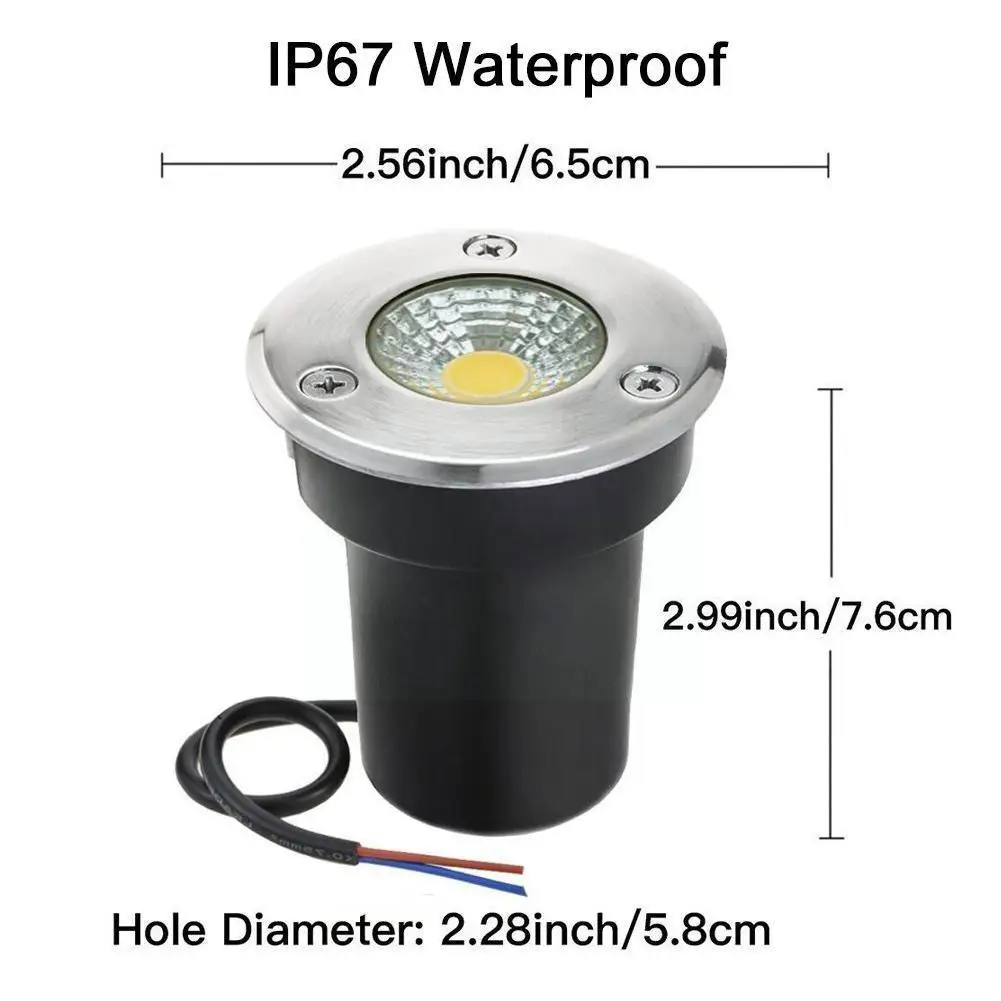 

3w COB Underground Light Waterproof LED Underground Garden Landscape Ground Light Lighting Outdoor Courtyard P6E9
