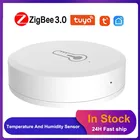 Датчик температуры и влажности Tuya ZigBee3.0, работает от аккумулятора с Alexa Google Assistant и Tuya Zigbee Hub для умного дома