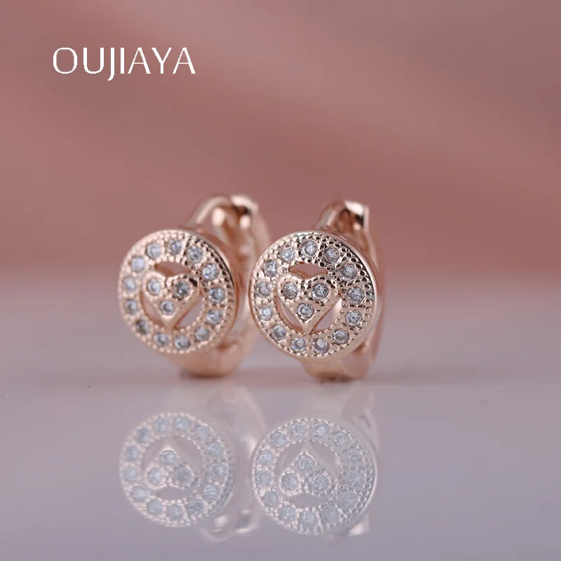 OUJIAYA Любовь Круглый микро воск инкрустация кубического циркония длинные женские