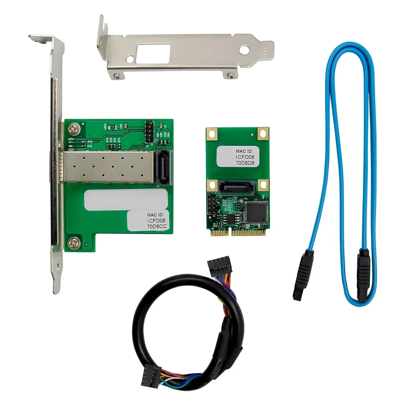 Мини PCIE I210 сетевая карта SFP один порт Ethernet адаптер 1G 1000M волоконно оптическая для
