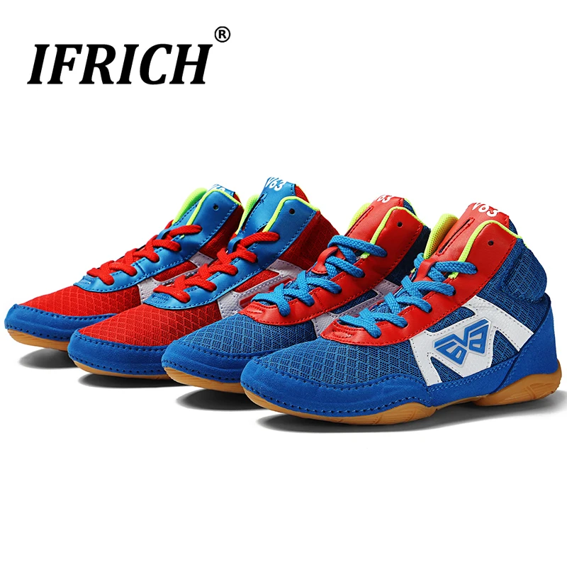 

Kids Boys Professional Boxing Wrestling Shoes Breathable Combat Shoe Sneakers Child Boys Girls Training Sport Shoe for Wrestling
