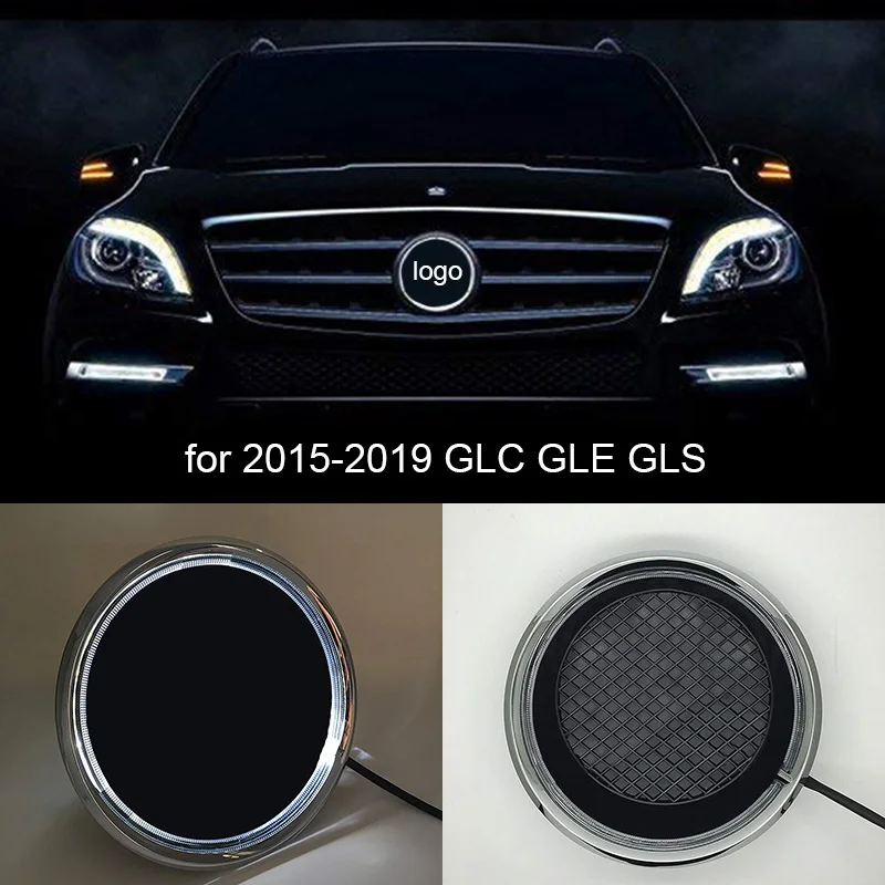 LISIDIC Автомобильная Передняя светодиодная Звездная эмблема Светодиодная