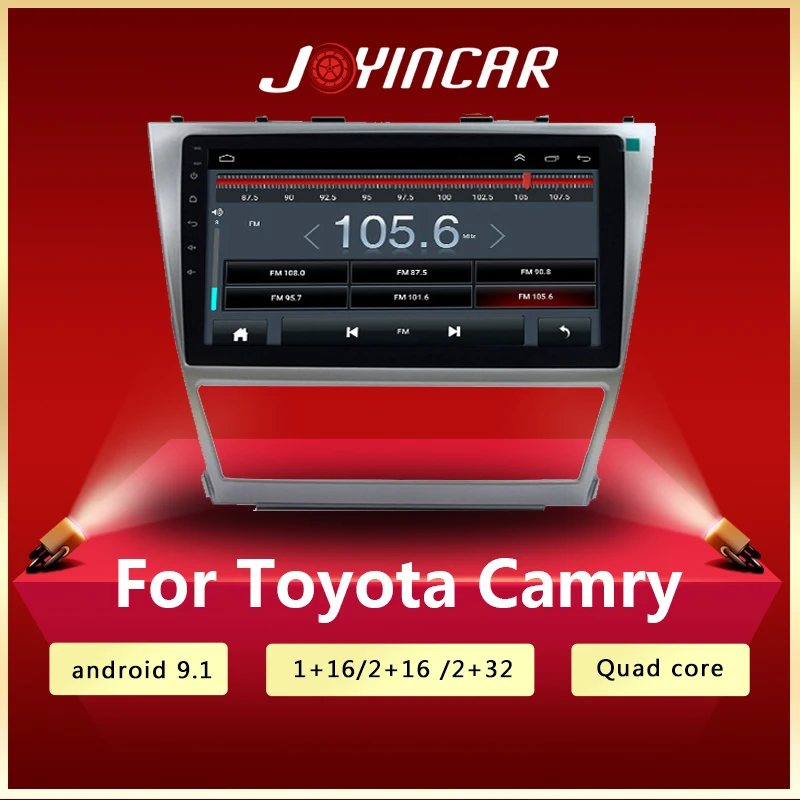

10.1'' Android 9.1 2din Car Radio For Toyota Camry 2007~2011 GPS Navigation Stereo Audio Video Multimedia DVD Player WIFI Bt