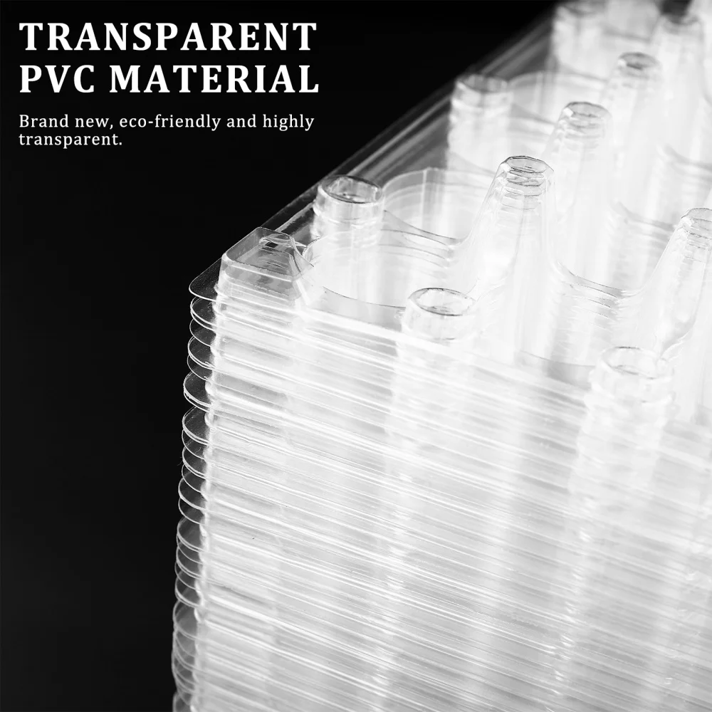 

BESTONZON 50 Pcs 18 Grids Quail Egg Storage Box Transparent Egg Dispenser Holder Case Refrigerator Egg Protection Box (1