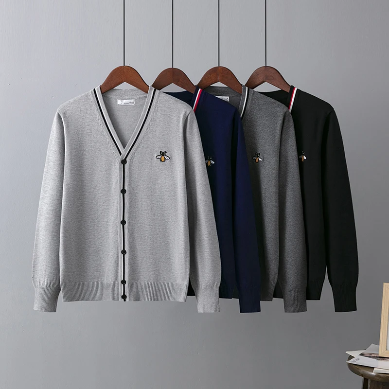 

HLBCBG Knit Ribbed Women Cardigan Sweater Solid V Neck Jumper Sweater Single Breasted Autumn Coat 2021 Clothing Femme