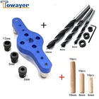 Вертикальный карман отверстие джиг 6810 мм деревообрабатывающий сверлильный локатор древесины Линг самостоятельно центрирующая дрель Руководство отверстие комплект из джинсовой ткани