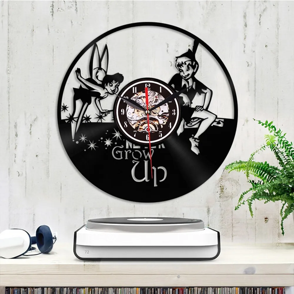 2019 музыкальные заметки настенные часы Ангел дети виниловые для записей