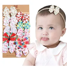 Polka Dot Seamless Hairband Baby Bow Hair Accessories Set Manufacturers Wholesale Fruit Christmas Hat Children Headband (4)