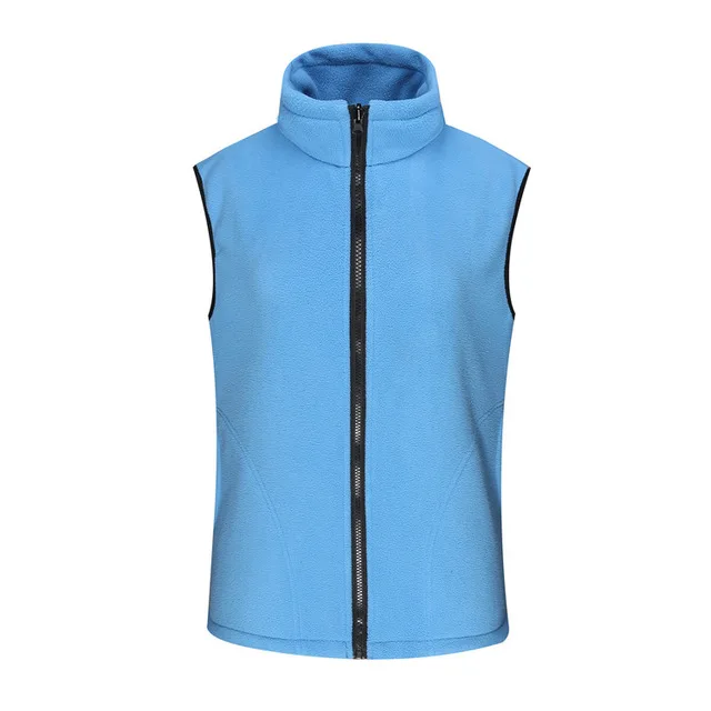 Women Lake Blue JACKSANQI мужской женский флисовый теплый флис для походов жилет зимние пальто уличная куртка без рукавов походный охотничий жилет RA297 - Цвет: Women Lake Blue