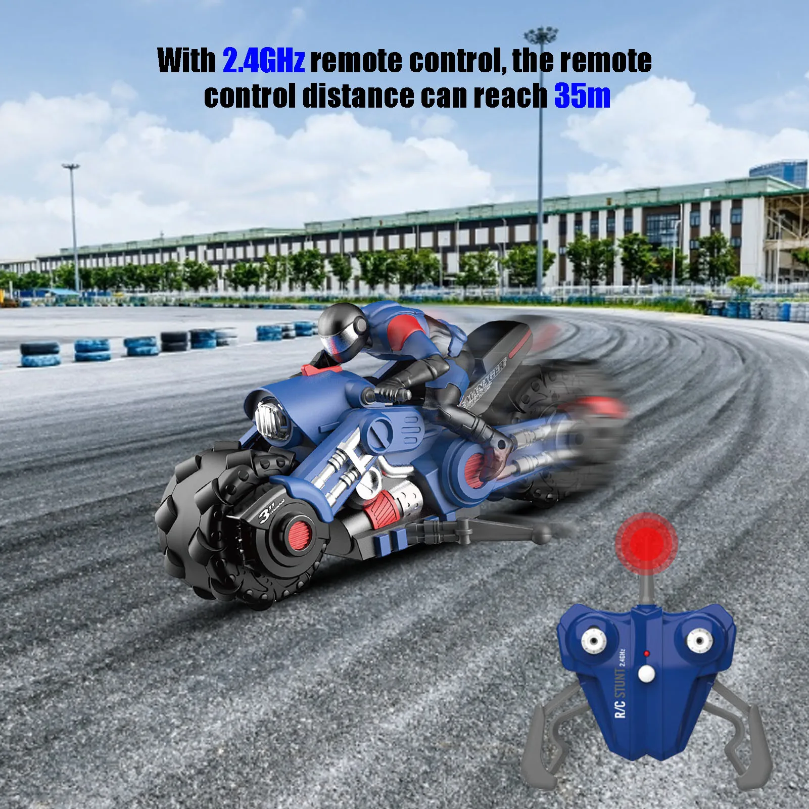 1:10 трюковый мотоцикл вращающийся Дрифт сертифицированная мотоциклетная игрушка