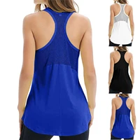 women casual loose style vest solid sleeveless u shaped neck tops yoga workout gym top summer clothing
