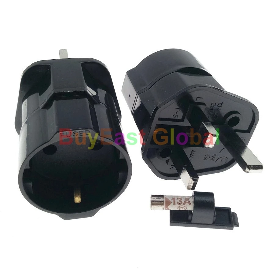 ЕС/Schuko/немецкий/французский в Великобритании адаптер питания BS1363 13A Fused Max