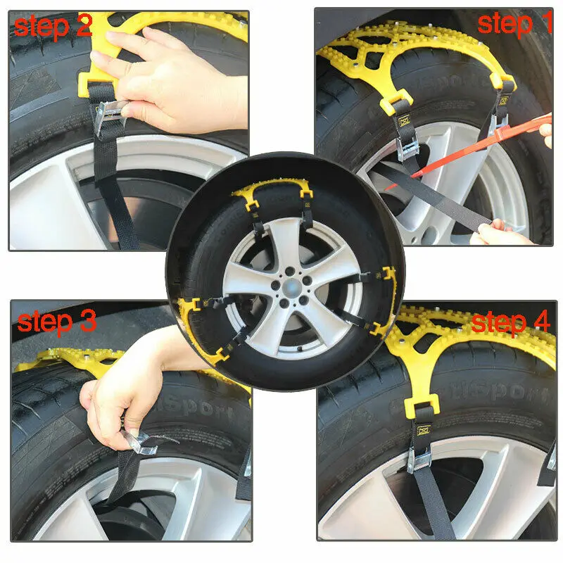 

Hot Anti-skid Car Tire Chains Universal SUV Vehicles Snow Chain Belts X66
