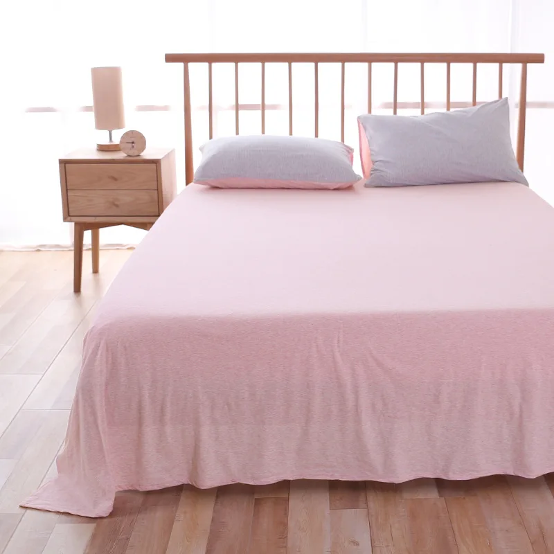 

1pcs High Elastic Cotton Solid Color Printed Fitted Sheet Bedding Sets Soft Bed Sheet Quilted Mattress Cover No Pillowcase