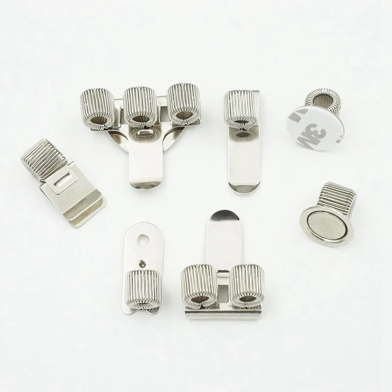 

1 Pc With Pocket Clip Doctors Nurse Uniform Pen Holders Single/Double/Triple Hole Metal Spring Pen Holder