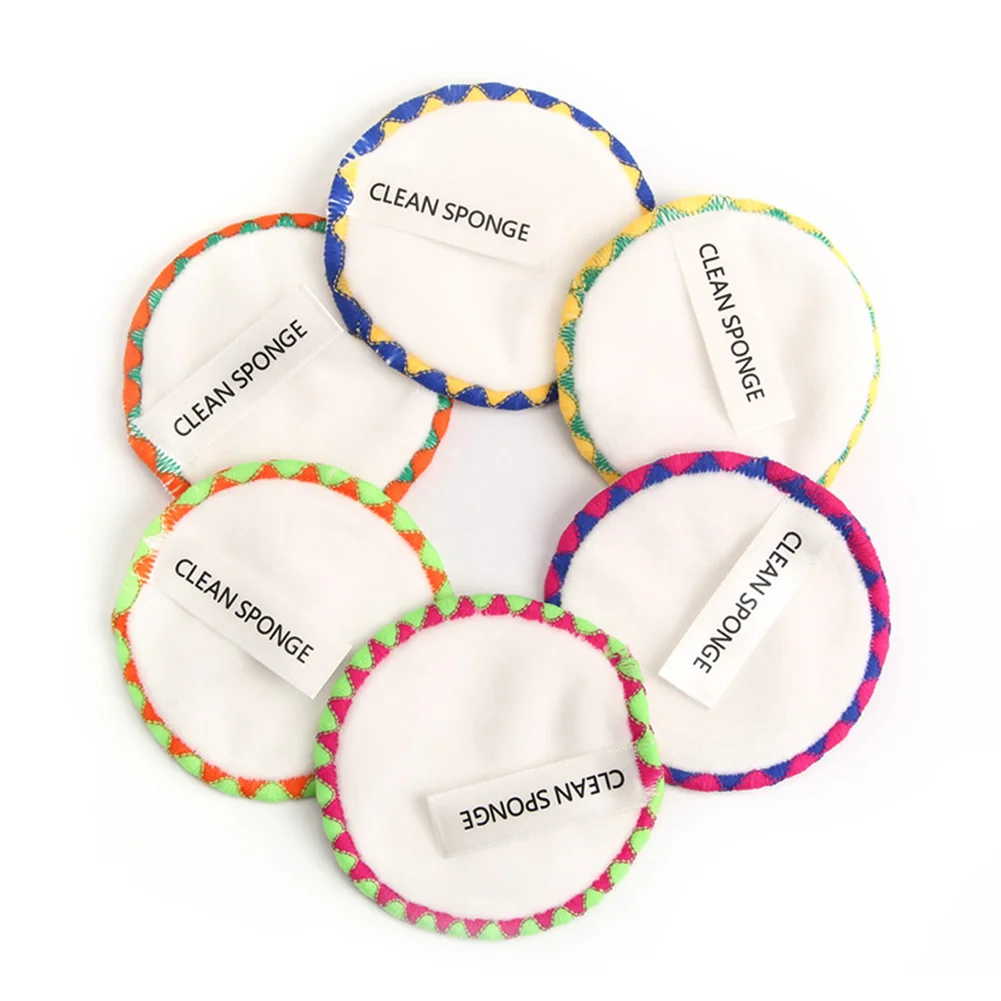 

6PCS Makeup Remover Pad Double-sided Cotton Remover Pad For Facial Skin Cleaning Nursing Pads