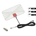 Комнатная HD цифровая ТВ-антенна SOONHUA 4K 1080P, 50 миль, HD ТВ прозрачная антенна, DVB-T, VHF, UHF, ATSC сигнальный приемник, ТВ-антенна