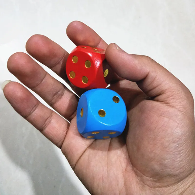 5 шт./упак. 3 см твердые деревянные игральные кости реквизит обучающие игрушки для