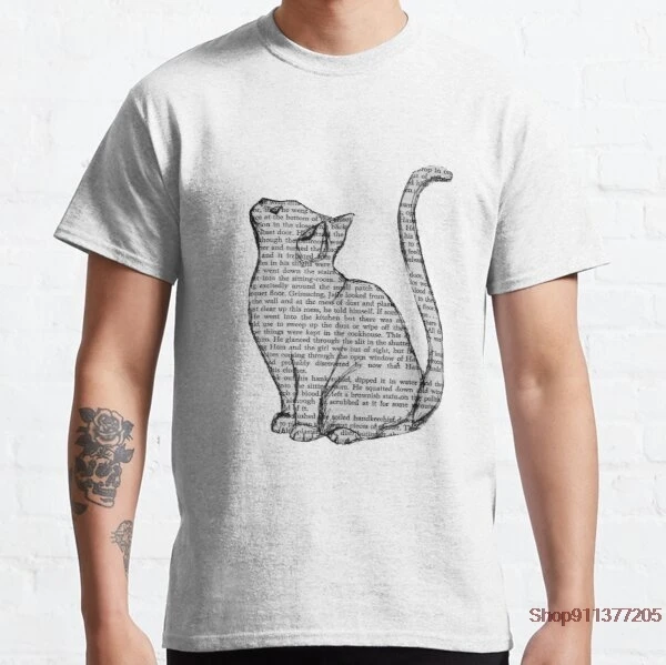 

Популярная футболка для книг и кошек, 100% хлопок, Забавные футболки с круглым вырезом, хлопковые топы, повседневный топ с коротким рукавом