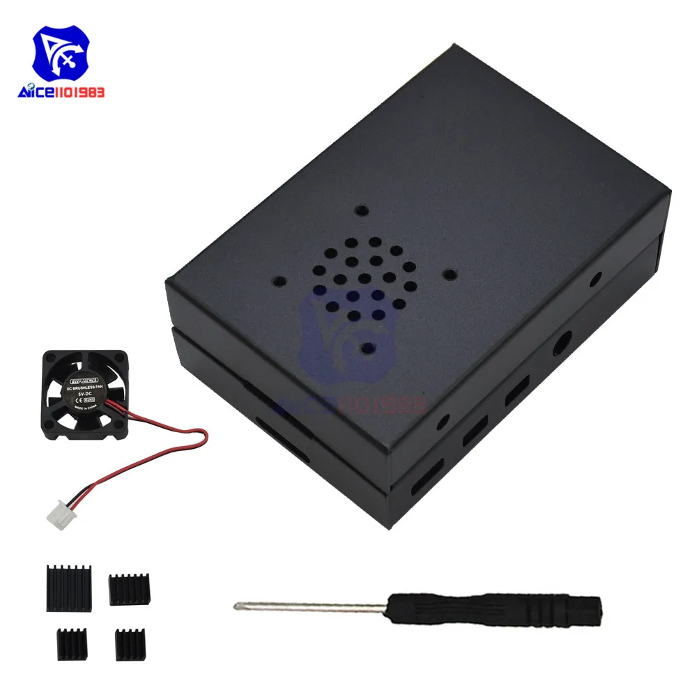 Чехол diymore для Raspberry Pi 4 Model B алюминиевый чехол с ЧПУ ультратонкий металлический