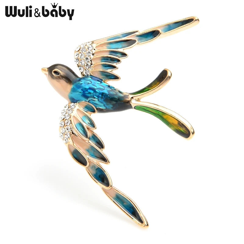 Женская свадебная брошь Wuli & baby разноцветная из металлического сплава в форме