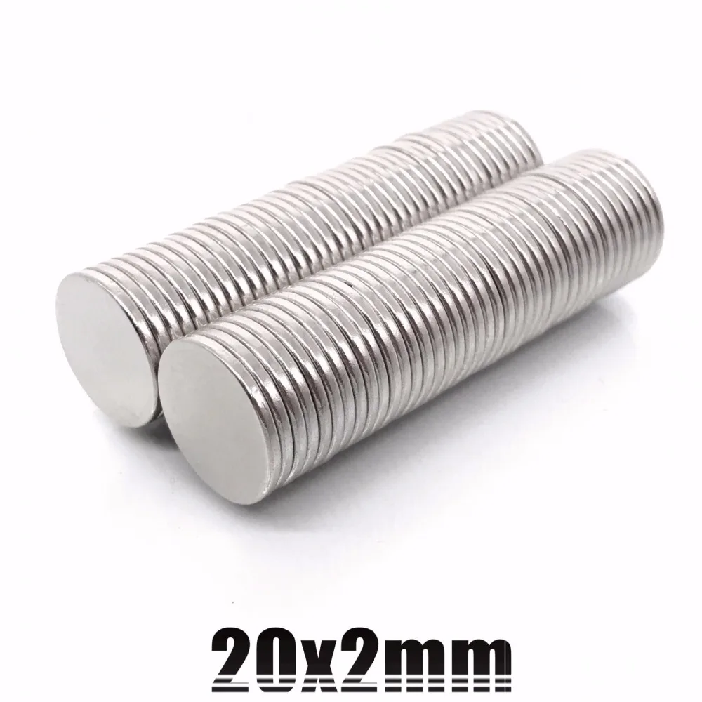

5/10/20/50/200pcs 20 x 2 mm N35 Super Strong 20mm x 2mm Powerful Disc Round Magnet Rare Earth Permanent Neodymium Magnets 20*2
