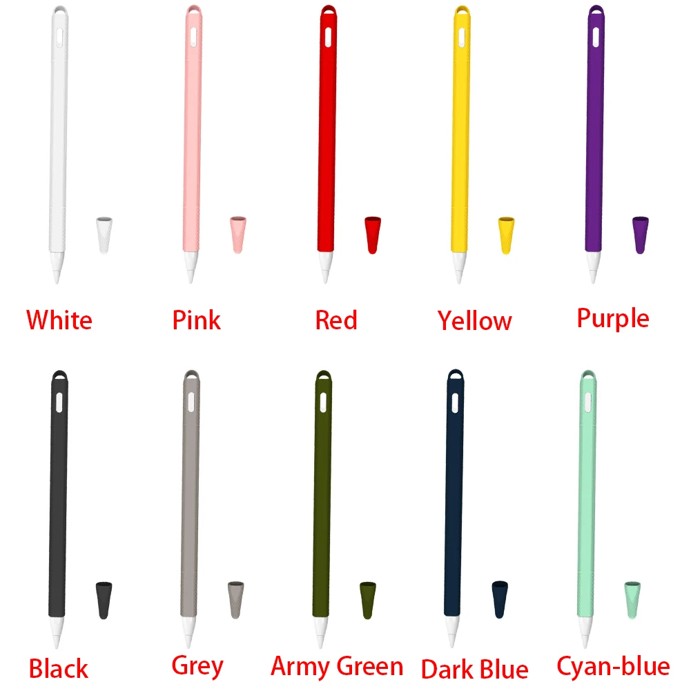 Protective Cover Holder Accessories Shockproof Silicone Case Grips Anti Slip Portable Cap Dust Pouch For Apple Pencil 2 |