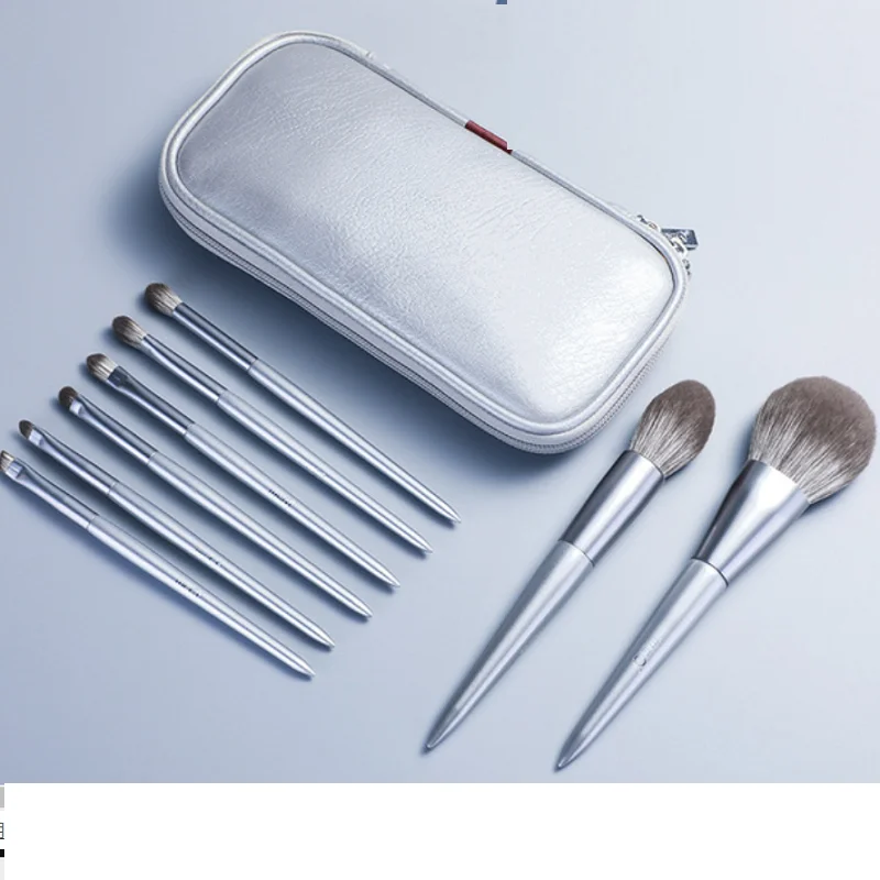 

Makeup Brushes 8 Silver Snow Makeup Brushes Set Complete Set Of Beginners Paint Eye Shadow Brush Tool